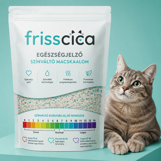 FrissCica Egészségjelző Színváló Macskaalom™
